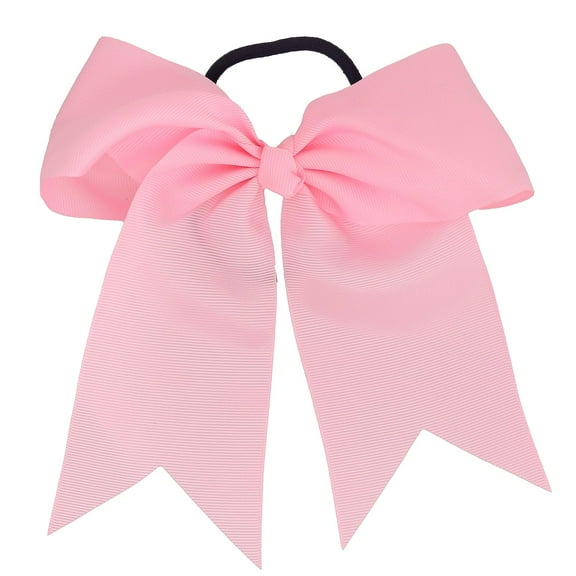 Motique Accessories Jumbo Bow Pony with Tails-One Size, Adults (Light Pink)
