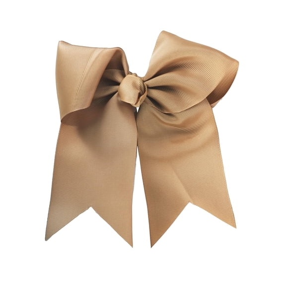 Motique Accessories Jumbo Hair Bow Clip with Tails (Beige)