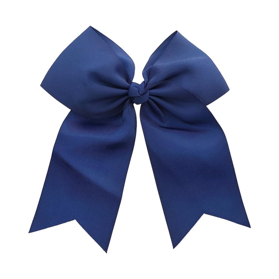 Motique Accessories Jumbo Hair Bow Clip with Tails-Navy