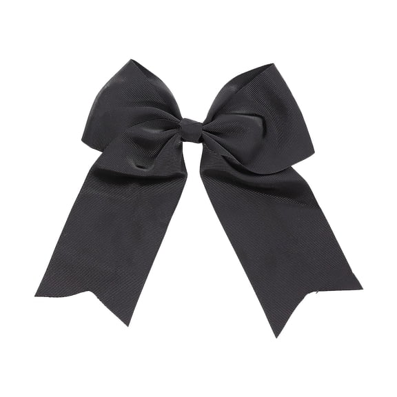Motique Accessories Jumbo Hair Bow Clip with Tails for Child Girls (Black)