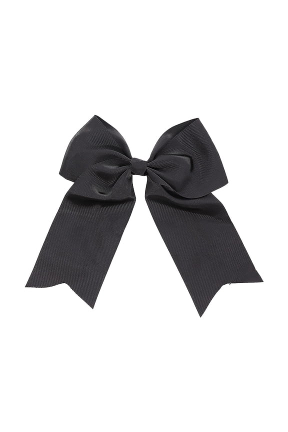Jumbo Hair Bow Clip with Tails for Child Girls (Black)