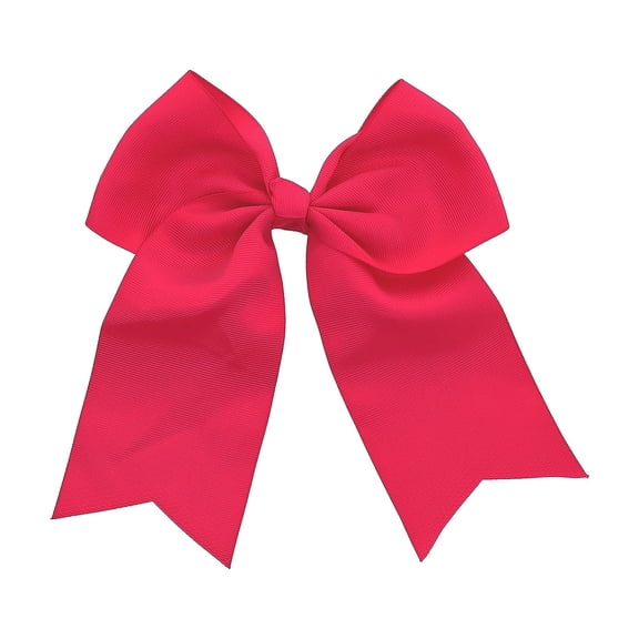 Motique Accessories Jumbo Hair Bow Clip with Tails for Child Girls-Hot Pink