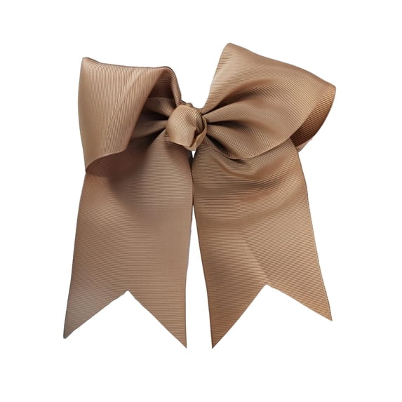 Motique Accessories Jumbo Hair Bow Clip with Tails for Child Girls (Taupe)