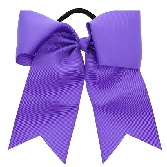Motique Accessories Jumbo Hair Bow Pony with Tails (Neon Purple)