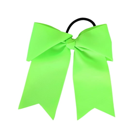 Motique Accessories Jumbo Hair Bow Pony with Tails for Girls & Women's (Neon Green) Grosgrain Ribbon