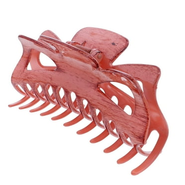 Motique Accessories Jumbo Jaw Clip Extra Large Marbleized Hair Claw for Adult Females-Light Cherry