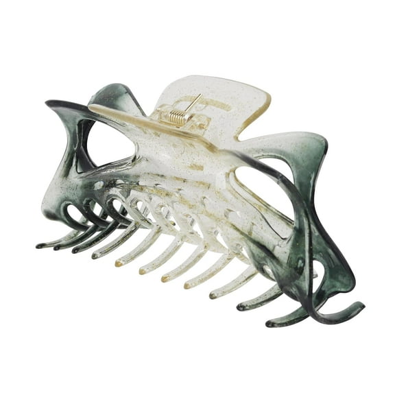 Motique Accessories Jumbo Jaw Clip Extra Large Marbleized Hair Claw, Adults (Glitter Grey)