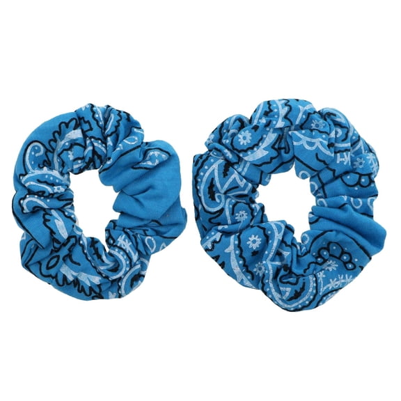 Motique Accessories Light Blue Bandana Scrunchies Cotton Hair Bobble for Women Perfect for Sleeping