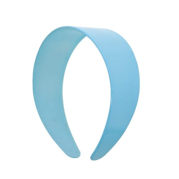 Motique Accessories Light Blue 2 inch Plastic Headband with Teeth Women and Girls Wide Hair Band