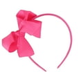 thumbnail image 1 of Motique Accessories Little Girls Headband with Side Grosgrain Bow - Hot Pink, 1 of 5