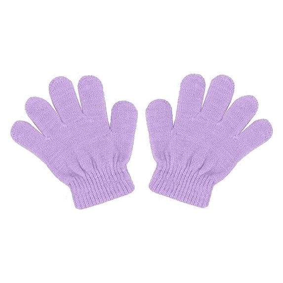 Motique Accessories Magic Knit Mitten Fingered Toddler Winter Gloves for Unisex-Lavender