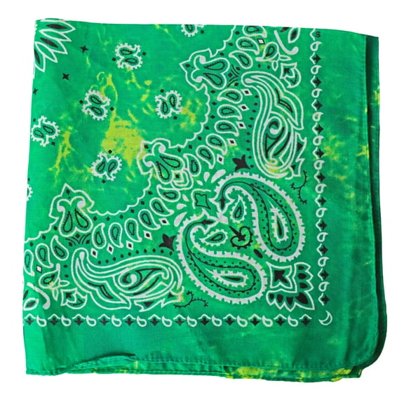 Motique Accessories Modern Tie Dye Bandana - Kelly Green