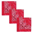 thumbnail image 1 of Motique Accessories Modern Tie Dye Bandana - Set of 3 (Pink), 1 of 5