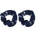 thumbnail image 1 of Motique Accessories Navy Bandana Hair Scrunchies Tie Cotton Hair Bobble - Set of 2, 1 of 5
