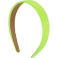 thumbnail image 1 of Motique Accessories Neon Yellow 1 inch Satin Hard Headband, 1 of 3