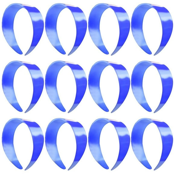 Motique Accessories One Dozen 2 inch Plastic Headbands with Teeth - Royal