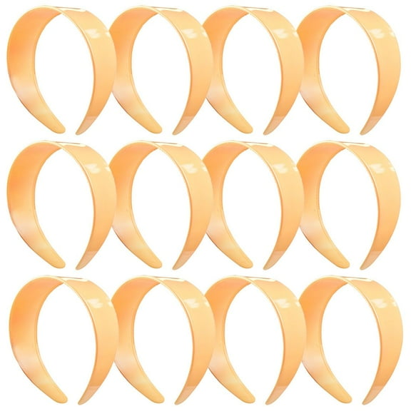 Motique Accessories One Dozen 2 inch Plastic Headbands with Teeth for Adult Female and Girls-Peach