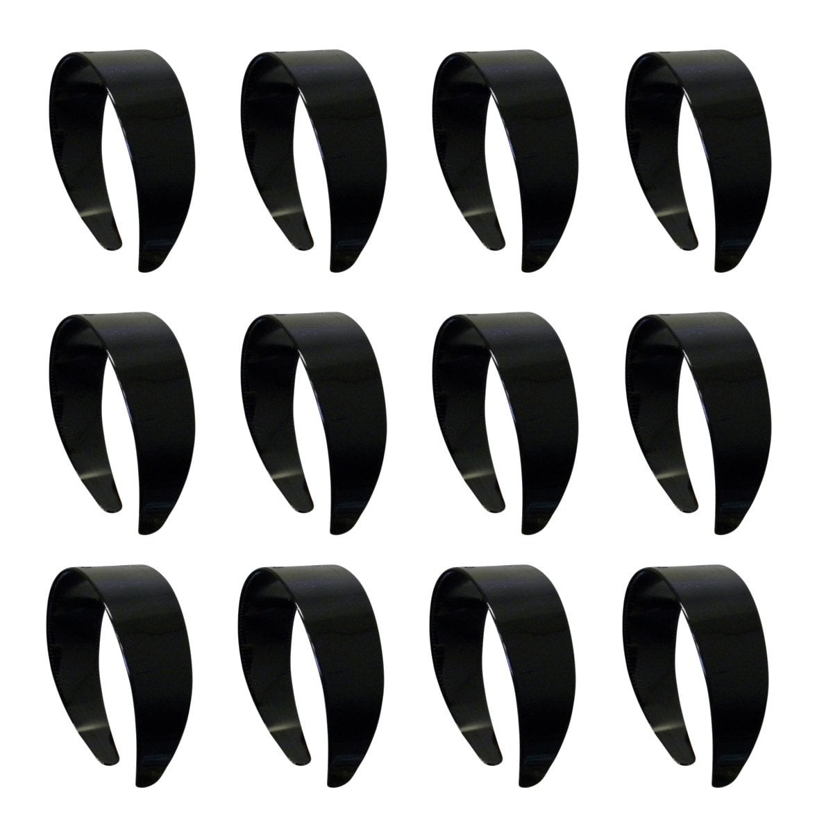 Motique Accessories One Dozen 2 inch Plastic Headbands with Teeth for ...