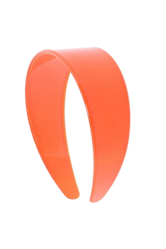 Orange 2 inch Hard Plastic Headband with Teeth Women and Girls Wide Hair Band