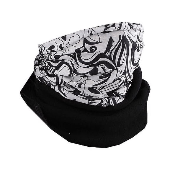 Motique Accessories Patterned Neck Gaiter Face Scarf with Fleece Bottom