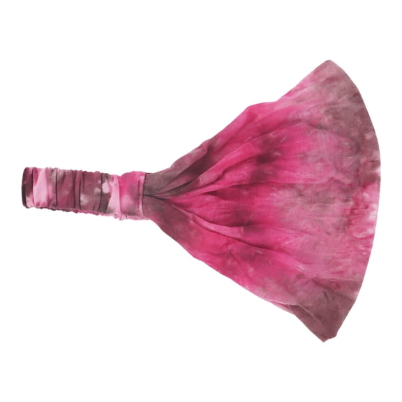 Motique Accessories Pink Stretchy Headwrap Tye Dye Boho Wide Hair Band Yoga Sweatband