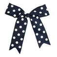 thumbnail image 1 of Motique Accessories Polka Dot Jumbo Bows with Tails for Women 1 Piece (Navy Med Polka), 1 of 4