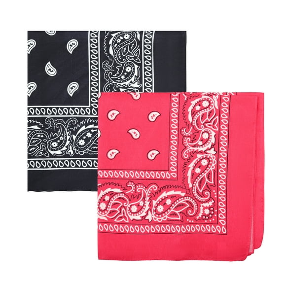 Motique Accessories Polyester Paisley Bandanas, Set of 2