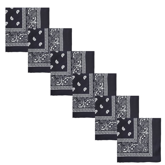 Motique Accessories Polyester Paisley Bandanas, Set of 6