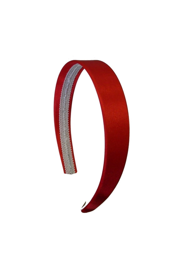 Red 1 inch Satin Hard Headband