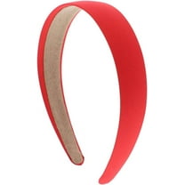 Motique Accessories Red 1 inch Satin Hard Headband