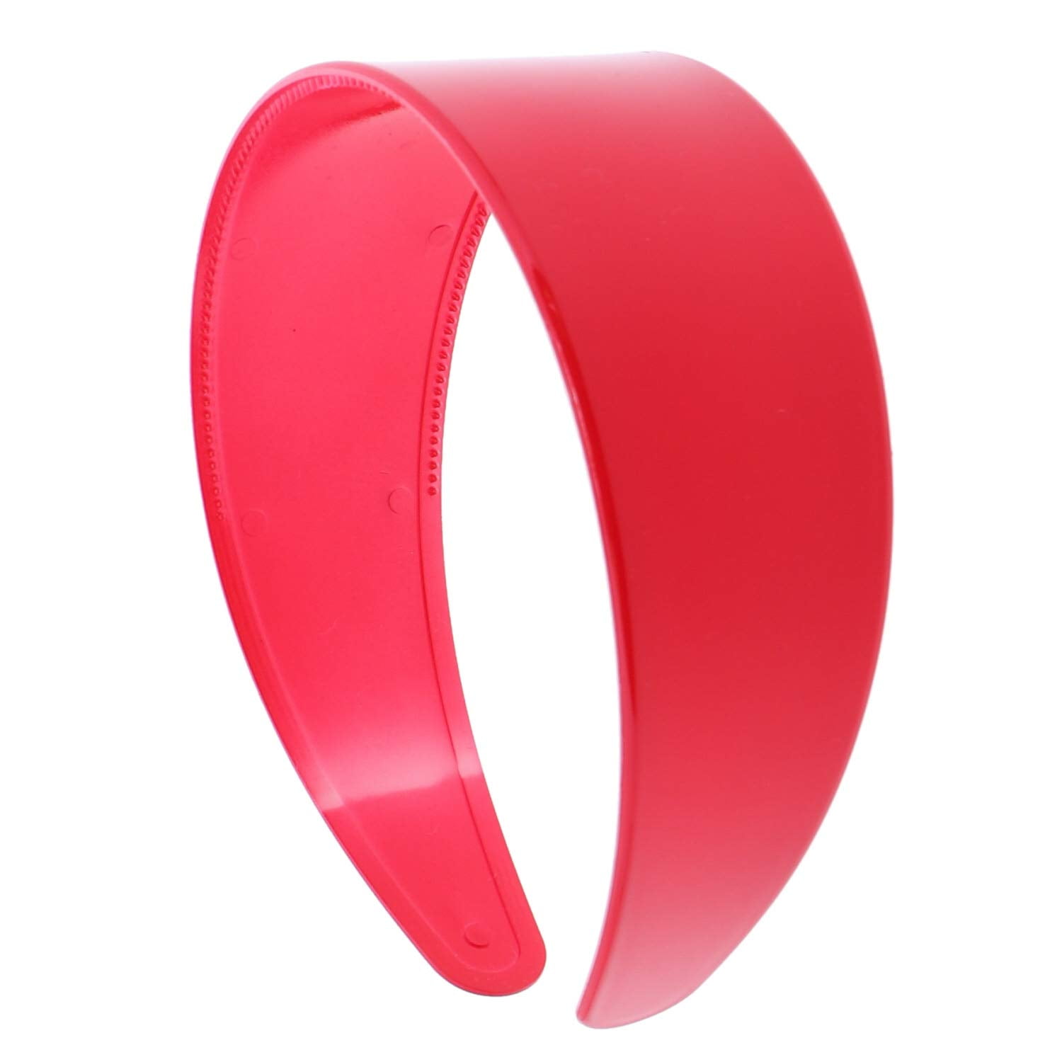 Motique Accessories Red 2-inch Wide Hard Plastic Headband with