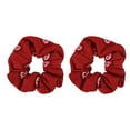 thumbnail image 1 of Motique Accessories Red Bandana Scrunchies Cotton Hair Bobble for Adult Women Perfect for Sleeping, 1 of 5