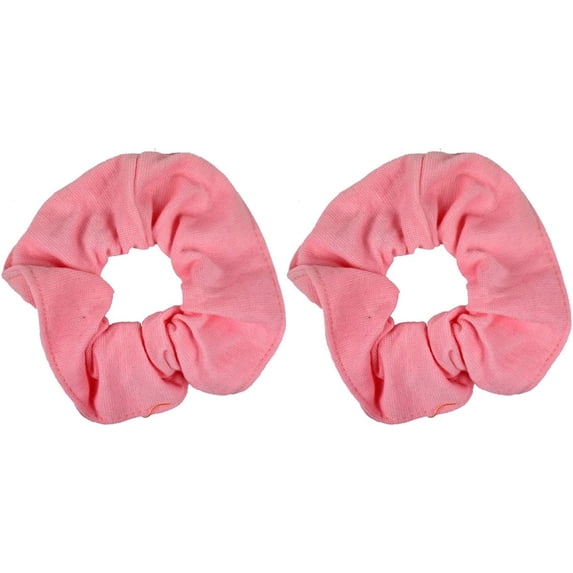 Motique Accessories Set of 2 Large Solid Hair Scrunchies - Light Pink
