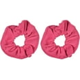 thumbnail image 1 of Motique Accessories Set of 2 Large Solid Hair Scrunchies for Adult Women and Girls - Hot Pink, 1 of 5
