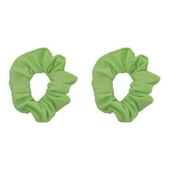 Motique Accessories Set of 2 Solid Hair Scrunchies for Adult Women (Light Green) Pony Scrunchy