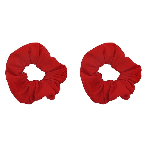 Motique Accessories Set of 2 Solid Scrunchies (Red)