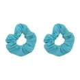 thumbnail image 1 of Motique Accessories Set of 2 Solid Hair Scrunchies for Adult Women (Sky Blue) Pony Scrunchy, 1 of 5