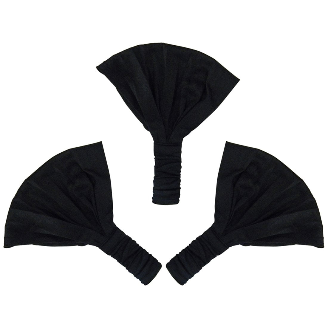 Motique Accessories Set of 3 Wide Cotton Head Band Solid  display picture 3