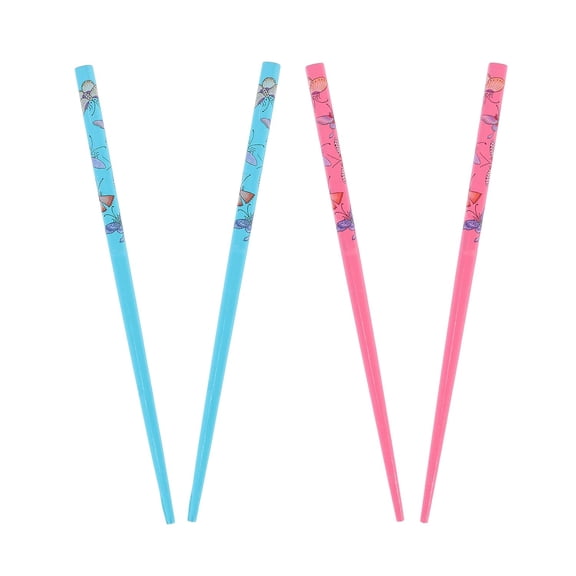 Motique Accessories Set of 4 Hair Sticks Hair Chopsticks, Butterflies, for All Adults-Pink and Blue