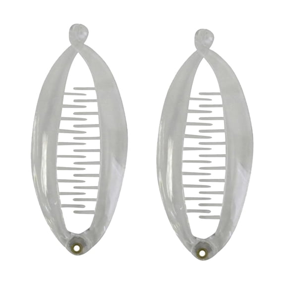 Motique Accessories Set of Two Clear 3.5 inch Mini Banana Clip Hair Clincher