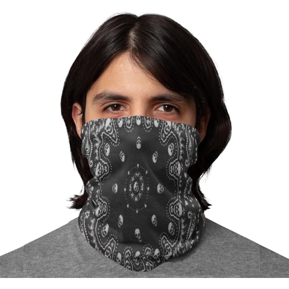 Motique Accessories Skull Designs Seamless Tube Bandana Polyester Neck Gaiter