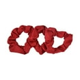 thumbnail image 1 of Motique Accessories Small Scrunchies Cotton Hair Bobble - Set of 3 - Red, 1 of 5