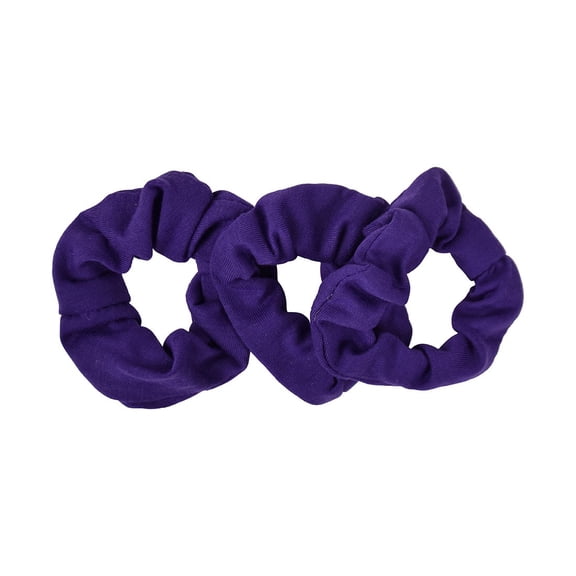 Motique Accessories Small Scrunchies Cotton Hair Bobble for Adult Female and Girls-Set of 3-Purple