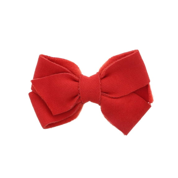 Motique Accessories Sweatshirt Fleece Hair Bow Hair Clip Small Rust, One Size Fits for All Adults