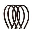 thumbnail image 1 of Motique Accessories Thin Headbands for Women Solid Satin 4 Pack - Brown, 1 of 5