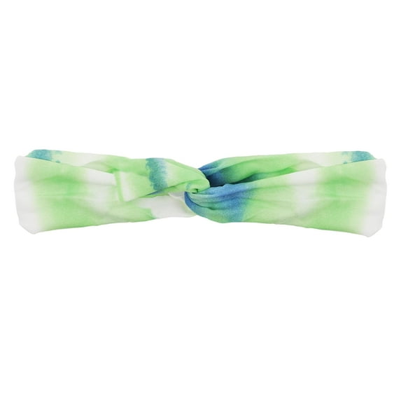 Motique Accessories Tie Dye Turban Knot Headwrap (Green/Blue, One Size)