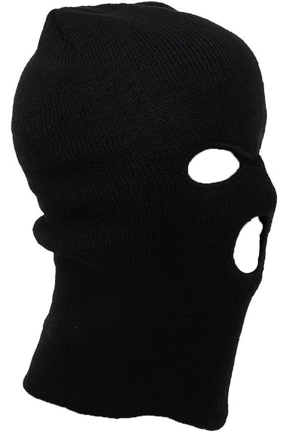 Unisex Balaclava Face Mask Adult Ski Mask (Black)