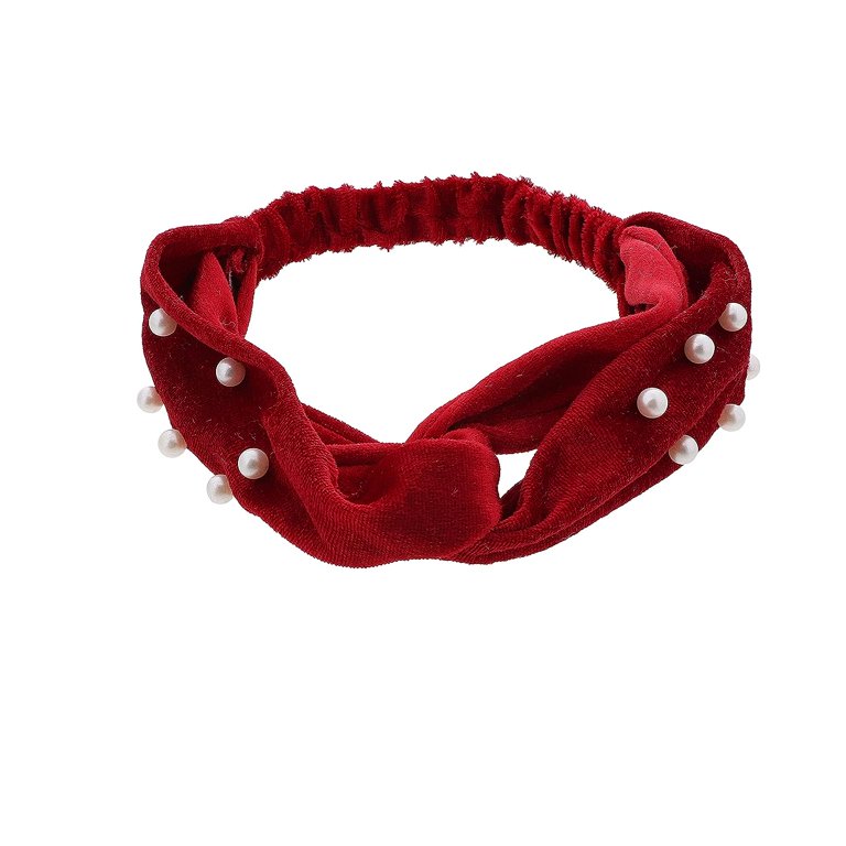 Elegant Red Studded Headwrap Elegant Knotted Rhinestone Studded Headband – Boots N Bags  main image 2