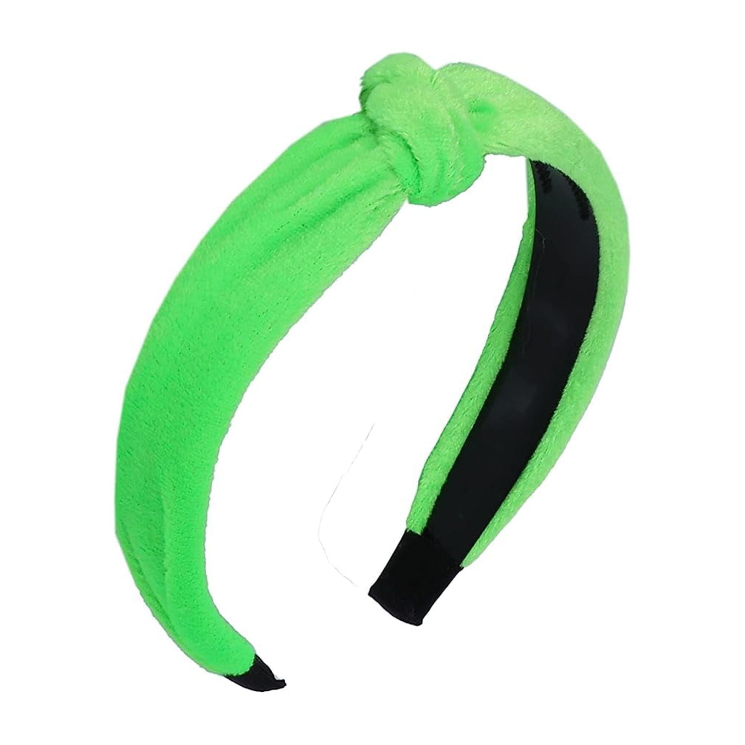 Lele Sadoughi NEON LIME FAUX LEATHER KNOTTED HEADBAND - ONE SIZE / NEON LIME Lele Sadoughi Debuts Headbands With Stoney Clover Lane main image 3