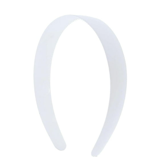 Motique Accessories White 1 Inch Plastic Hard Headband with Teeth Head Band Women Girls